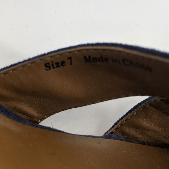 Dolce Vita Blue Suede Espadrille Wedge Sandals - Picture 8 of 9